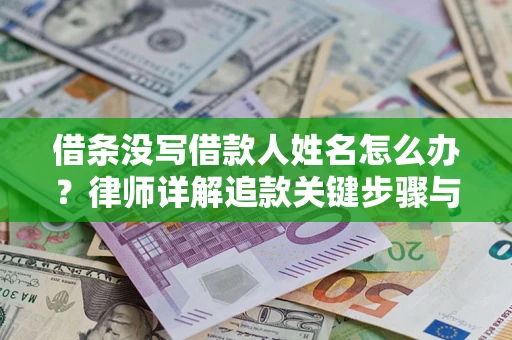 北京借条没写借款人姓名怎么办？律师详解追款关键步骤与证据链构建