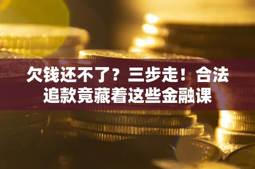 北京欠钱还不了？三步走！合法追款竟藏着这些金融课