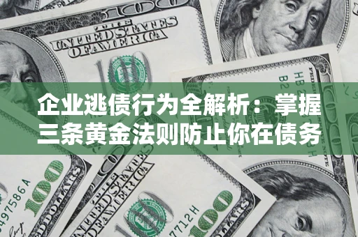 北京企业逃债行为全解析：掌握三条黄金法则防止你在债务乱局中“踩雷”